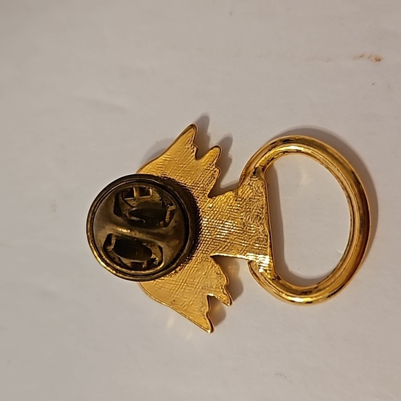 Angel Goldtone & Rhinestone Eye Glass Holder Tie Tac - Picture 4 of 4